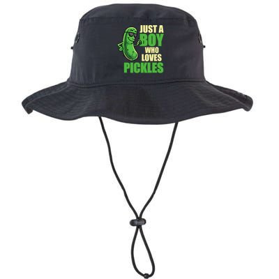 Just A Boy Who Loves Pickles Funny Pickle Boy Bucket Hat
