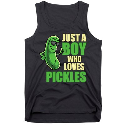 Just A Boy Who Loves Pickles Funny Pickle Boy Tank Top