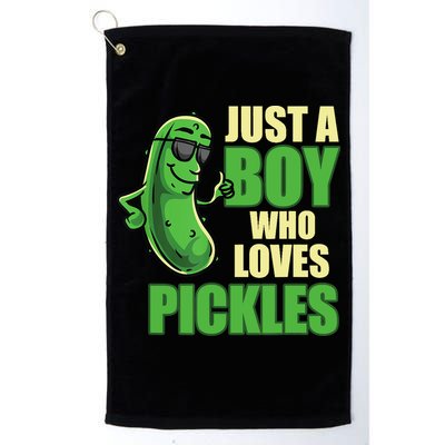 Just A Boy Who Loves Pickles Funny Pickle Boy Golf Towel