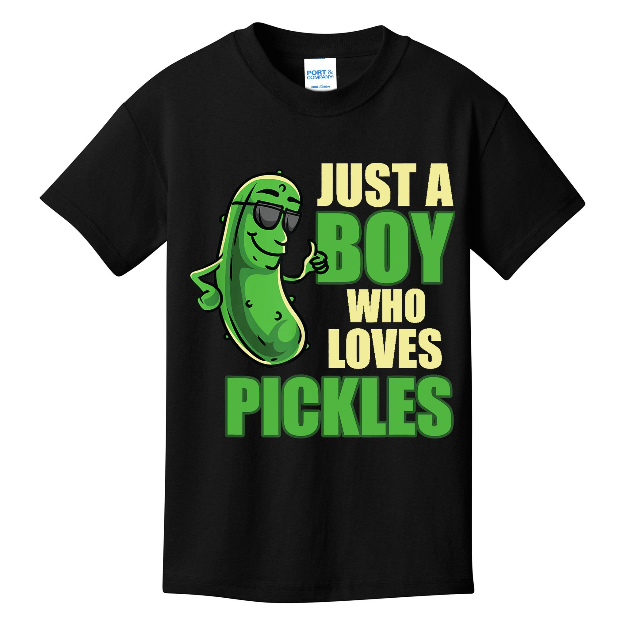 Just A Boy Who Loves Pickles Funny Pickle Boy Kids T-Shirt