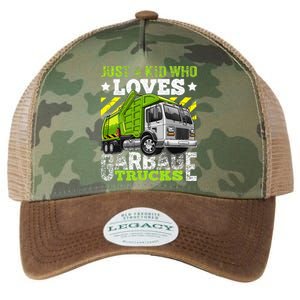 Just A Boy Who Loves Garbage Trucks Legacy Tie Dye Trucker Hat