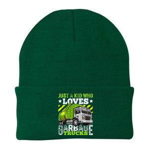 Just A Boy Who Loves Garbage Trucks Knit Cap Winter Beanie