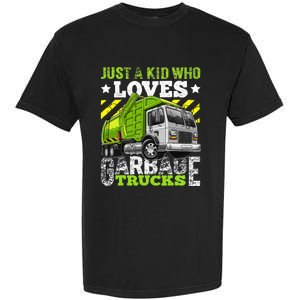 Just A Boy Who Loves Garbage Trucks Garment-Dyed Heavyweight T-Shirt