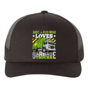 Just A Boy Who Loves Garbage Trucks Yupoong Adult 5-Panel Trucker Hat