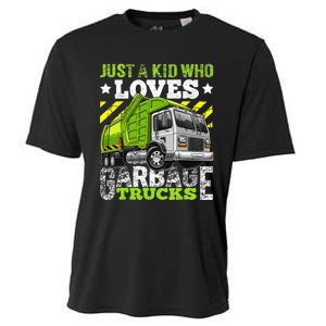 Just A Boy Who Loves Garbage Trucks Cooling Performance Crew T-Shirt