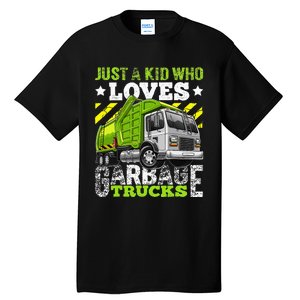 Just A Boy Who Loves Garbage Trucks Tall T-Shirt