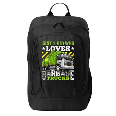 Just A Boy Who Loves Garbage Trucks City Backpack