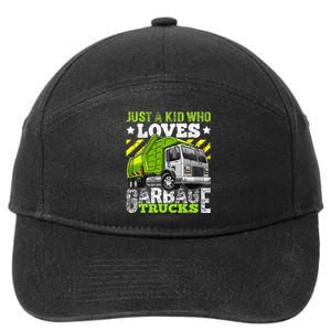 Just A Boy Who Loves Garbage Trucks 7-Panel Snapback Hat