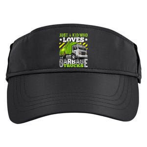 Just A Boy Who Loves Garbage Trucks Adult Drive Performance Visor