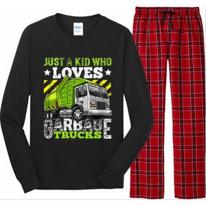 Just A Boy Who Loves Garbage Trucks Long Sleeve Pajama Set