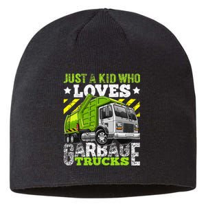 Just A Boy Who Loves Garbage Trucks Sustainable Beanie