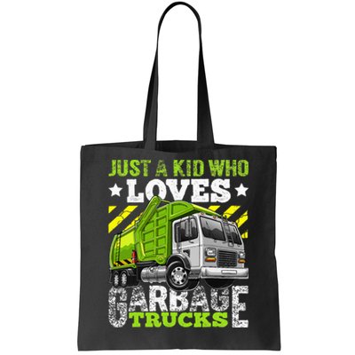 Just A Boy Who Loves Garbage Trucks Tote Bag