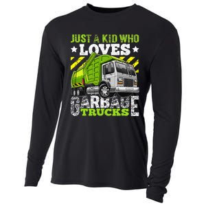 Just A Boy Who Loves Garbage Trucks Cooling Performance Long Sleeve Crew