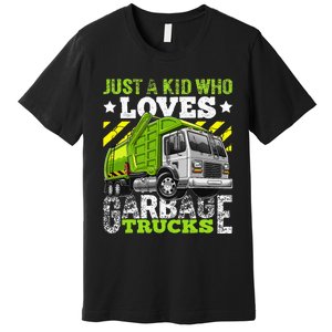 Just A Boy Who Loves Garbage Trucks Premium T-Shirt