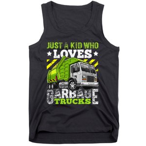 Just A Boy Who Loves Garbage Trucks Tank Top