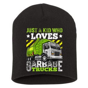 Just A Boy Who Loves Garbage Trucks Short Acrylic Beanie