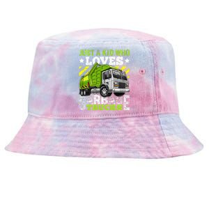 Just A Boy Who Loves Garbage Trucks Tie-Dyed Bucket Hat