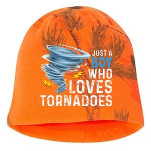 Just A Boy Who Loves Tornadoes Storm Weather Chaser Kati - Camo Knit Beanie