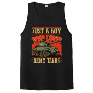 Just A Boy Who Loves Army Tanks PosiCharge Competitor Tank