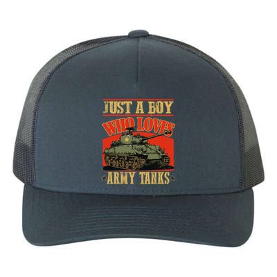 Just A Boy Who Loves Army Tanks Yupoong Adult 5-Panel Trucker Hat