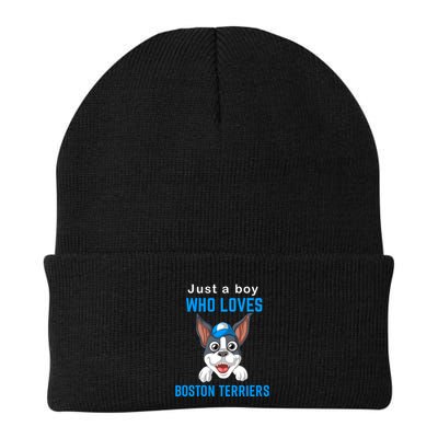 Just A Boy Who Loves Boston Terriers Beanie