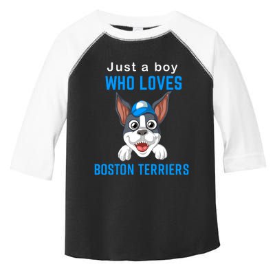 Just A Boy Who Loves Boston Terriers Toddler Fine Jersey T-Shirt