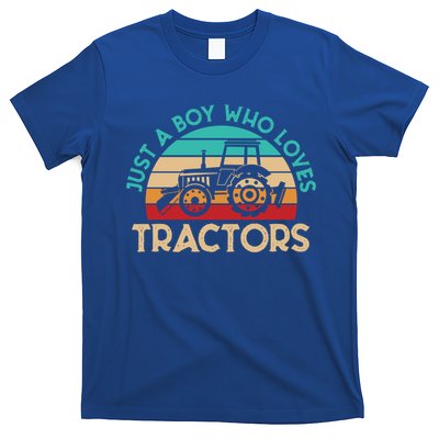 Just A Boy Who Loves Tractors Farmer Gift T-Shirt