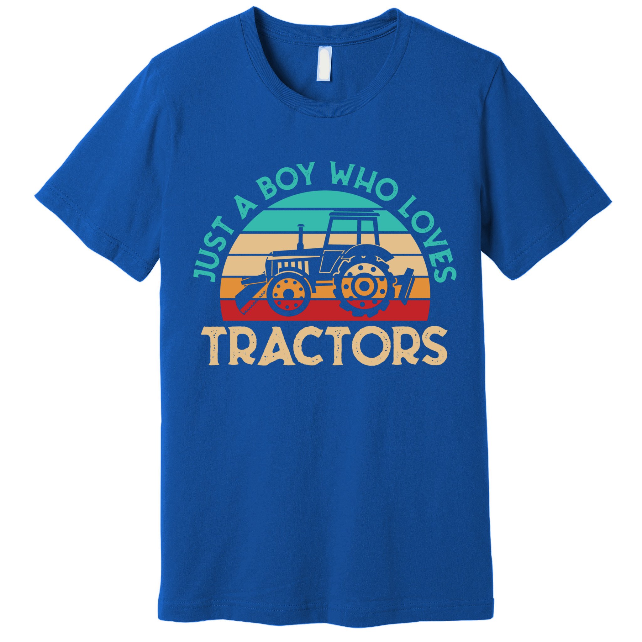 Just A Boy Who Loves Tractors Farmer Gift Premium T-Shirt