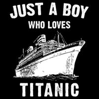 Just A Boy Who Loves Titanic Drawstring Bag