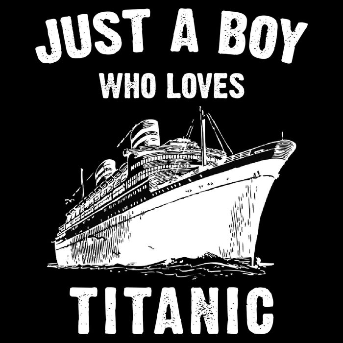 Just A Boy Who Loves Titanic Drawstring Bag