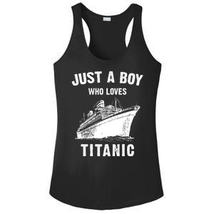 Just A Boy Who Loves Titanic Ladies PosiCharge Competitor Racerback Tank