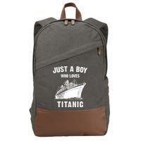 Just A Boy Who Loves Titanic Cotton Canvas Backpack