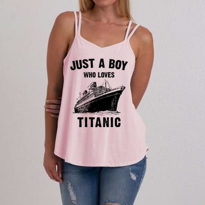 Just A Boy Who Loves Titanic Women's Strappy Tank