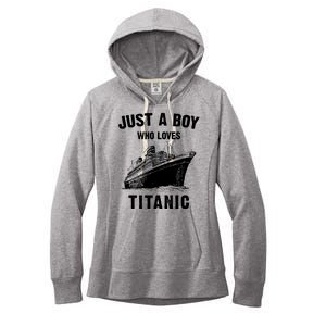 Just A Boy Who Loves Titanic Women's Fleece Hoodie