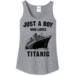 Just A Boy Who Loves Titanic Ladies Essential Tank