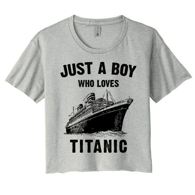 Just A Boy Who Loves Titanic Crop Top