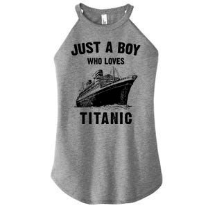 Just A Boy Who Loves Titanic Women's Perfect Tri Rocker Tank