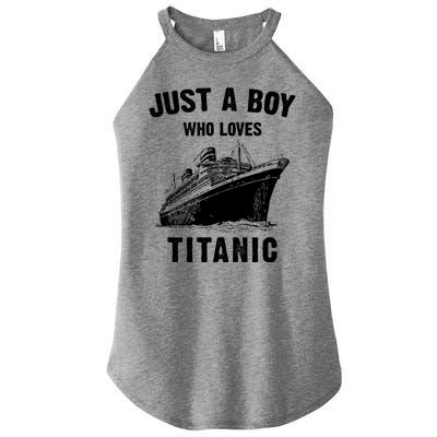 Just A Boy Who Loves Titanic Women's Perfect Tri Rocker Tank