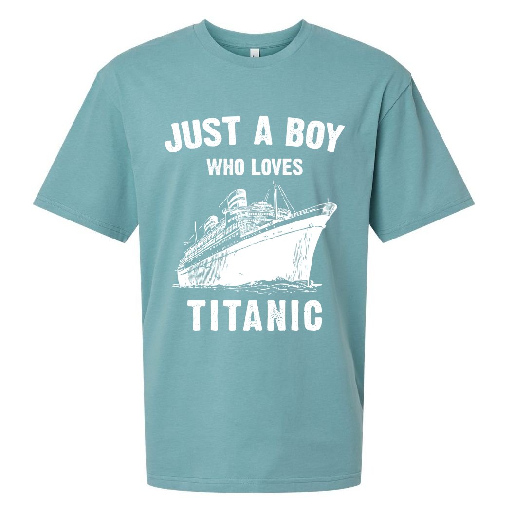 Just A Boy Who Loves Titanic Sueded Cloud Jersey T-Shirt