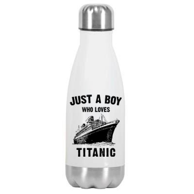 Just A Boy Who Loves Titanic Stainless Steel Insulated Water Bottle