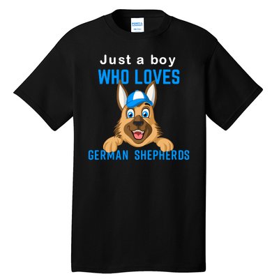 Just A Boy Who Loves German Shepherds Tall T-Shirt