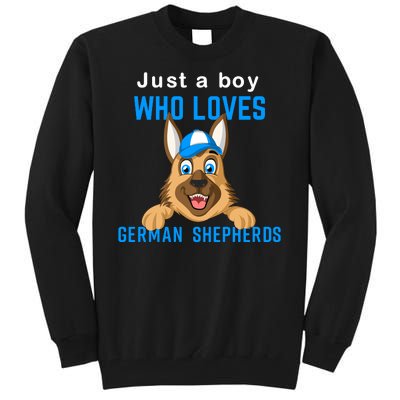 Just A Boy Who Loves German Shepherds Tall Sweatshirt