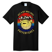 Just A Boy Who Loves Pufferfishes Puffer Fish Tall T-Shirt