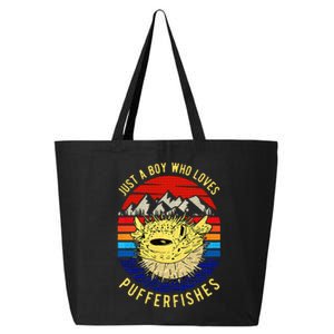 Just A Boy Who Loves Pufferfishes Puffer Fish 25L Jumbo Tote