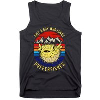 Just A Boy Who Loves Pufferfishes Puffer Fish Tank Top