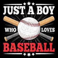 Just A Boy Who Loves Baseball Funny Baseball Player Button