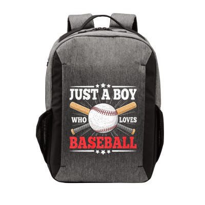 Just A Boy Who Loves Baseball Funny Baseball Player Vector Backpack