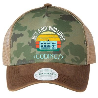 Just A Boy Who Loves Coding Computer Legacy Tie Dye Trucker Hat