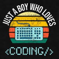 Just A Boy Who Loves Coding Computer Ladies PosiCharge Tri-Blend Wicking Tank
