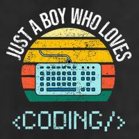 Just A Boy Who Loves Coding Computer Cool Comfort Performance Bucket Hat